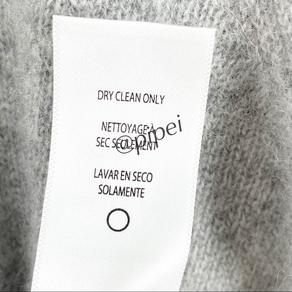 SOLD - NWT Frame Josefine Ruffle Neck Puff Sleeve Cashmere Sweater in Grey S - Picture 11 of 14